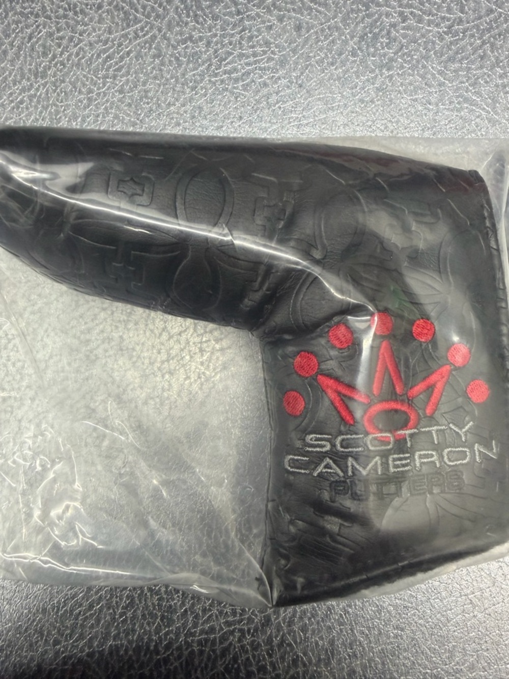 Scotty Cameron 2023 Club Cameron Putter Headcover in Black with Red Embroidery